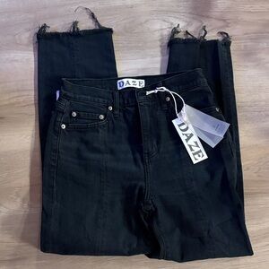 Daze Women's Black Straight Leg Jeans